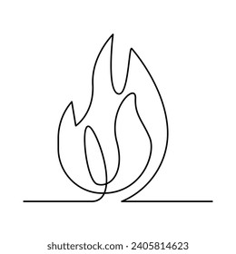 Vector continuous one line art of bonfires hand draw on white background illustration and minimal bonfire with firewood