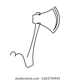 Vector continuous one line ax illustration