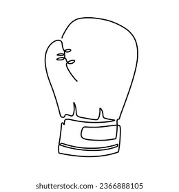 Vector continuous one line boxing gloves illustration