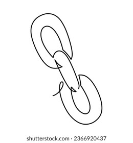 Vector continuous one line chain illustration