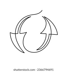 Ilustración continua de un recambio de línea