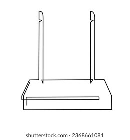 Vector continuous one line router illustration