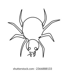 Vector continuous one line spider illustration