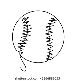 Vector continuous one line tennis ball illustration