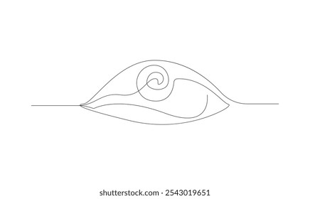 Vector continuous single line drawing of eye on white background concept of eye care.