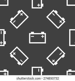 Vector contour of accumulator repeated on grey background