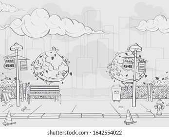 Vector contour background Pin-up style. For web, video games, user interface, design.