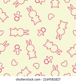 vector contour children's toys pattern.