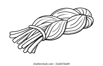 VECTOR CONTOUR DRAWING OF CHECHIL CHEESE ON A WHITE BACKGROUND