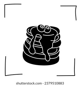 Vector. Iconos de contorno. Iconos de línea de postres y platos dulces. Caramelos, chocolate, pasteles, donuts, helados en forma de boceto. Juego de iconos, golpe. Carteles dibujados a mano. Juego de doodles de postres y dulces.