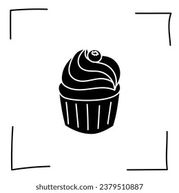 Vector. Contour icons. Line icons of desserts and sweet dishes. Candies, chocolate, cakes, donuts, ice cream in sketch style. Icons set,  stroke. Hand drawn signs. Desserts and sweets doodle set.