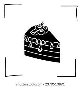 Vector. Contour icons. Line icons of desserts and sweet dishes. Candies, chocolate, cakes, donuts, ice cream in sketch style. Icons set,  stroke. Hand drawn signs. Desserts and sweets doodle set.