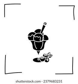 Vector. Contour icons. Line icons of desserts and sweet dishes. Candies, chocolate, cakes, donuts, ice cream in sketch style. Icons set,  stroke. Hand drawn signs. Desserts and sweets doodle set.