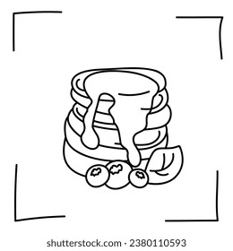 Vector. Contour icons. Line icons of desserts and sweet dishes. Candies, chocolate, cakes, donuts, ice cream in sketch style. Icons set,  stroke. Hand drawn signs. Desserts and sweets doodle set.