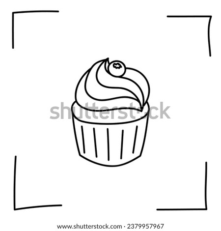 Vector. Contour icons. Line icons of desserts and sweet dishes. Candies, chocolate, cakes, donuts, ice cream in sketch style. Icons set,  stroke. Hand drawn signs. Desserts and sweets doodle set.