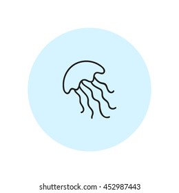 Vector contour illustration, hand drawn design element.