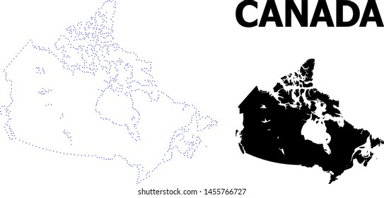 Vector Contour Map Canada Name Map Stock Vector (Royalty Free ...