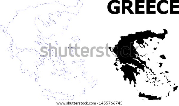 Vector Contour Map Greece Caption Map Stock Vector (Royalty Free ...