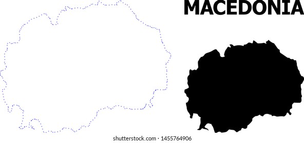 Vector Contour Map Macedonia Title Map Stock Vector (Royalty Free ...