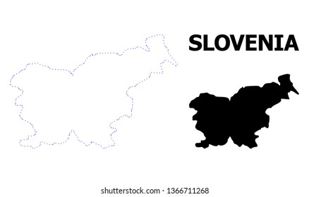 Vector Contour Map Slovenia Name Map Stock Vector (Royalty Free) 1366711268