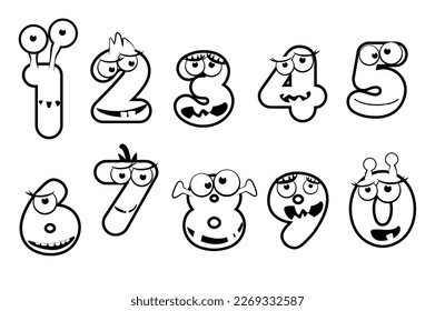 Vector Contour MONSTER alphabet font.
