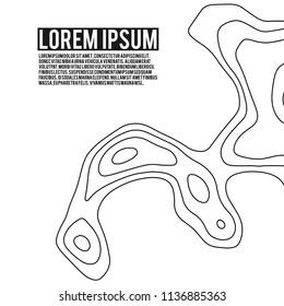 Vector contour topographic map background. Topography and geography map grid abstract backdrop. Business concept. Vector illustration