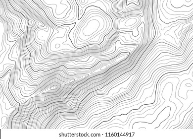 Vector contour topographic map background. Topography and geography map grid abstract backdrop. Business concept. Vector illustration