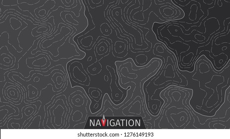 Vector contour topographic map background. Topography and geography map grid abstract backdrop. Hud elements. Business concept. Vector illustration