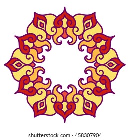 vector, contour,illustration, abstraction, round frame, ornament