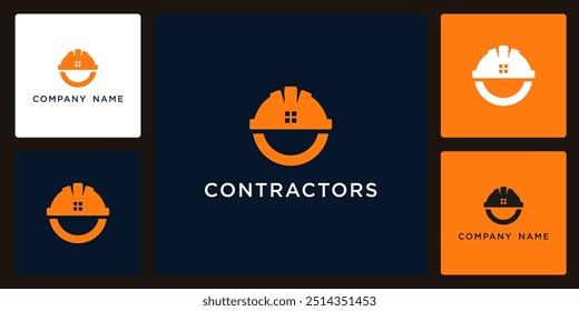 Vetor do logotipo do contratante e modelo de design de ícone, pode ser usado em várias mídias facilmente, editável