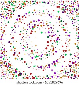 Vector contrast confetti on transparent background. Falling tinsel and confetti from minimalistic geometrical confetti and ribbons. Flat falling glitter. Abstract triangles and ribbons on label.