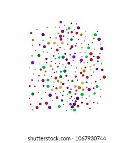 Vector contrast confetti on transparent background. Falling tinsel and confetti from minimalistic geometrical confetti and ribbons. Flat falling glitter. Abstract triangles and ribbons on label.