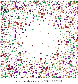 Vector contrast confetti on transparent background. Falling tinsel and confetti from minimalistic geometrical confetti and ribbons. Flat falling glitter. Abstract triangles and ribbons on label.