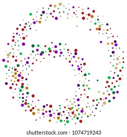 Vector contrast confetti on transparent background. Falling tinsel and confetti from minimalistic geometrical confetti and ribbons. Flat falling glitter. Abstract triangles and ribbons on label.
