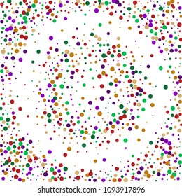 Vector contrast confetti on transparent background. Falling tinsel and confetti from minimalistic geometrical confetti and ribbons. Flat falling glitter. Abstract triangles and ribbons on label.