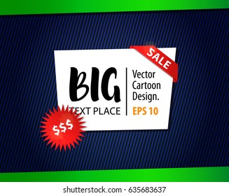 Vector contrast frame with place for text. Advertising banner. Special Offer. Discount design template