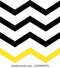 Vector contrast zig zag seamless pattern background.