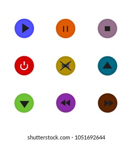 Vector control button icon isolated design