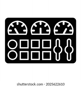 Vector Control Panel Glyph Icon Design
