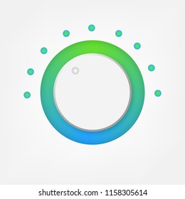Vector controller regulator using gradient and shadows. technological illustration