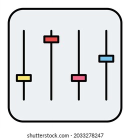Vector Controls Filled Outline Icon Design
