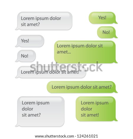 Vector conversation speech bubbles