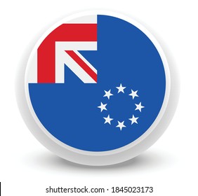 Vector - cook islands Flag Button Icon