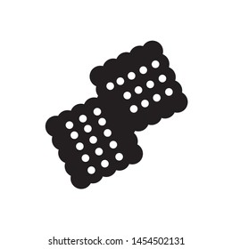 Vector cookie icon. Black cookie icon on white background.