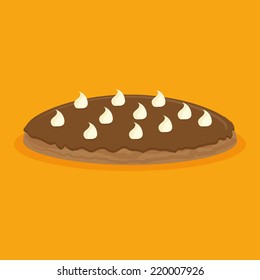Vector cookie Illustration Isolated On Color Background