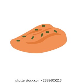 Postre dulce de galletas vectoras aislado en el fondo blanco.