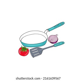Desayuno de cocina vectorial con fondo blanco.