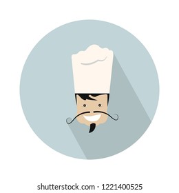 Vector Cooking Chef With Hat Illustration. Restaurant Symbol 