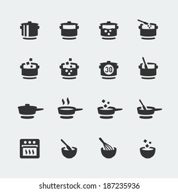 Vector cooking mini icons set