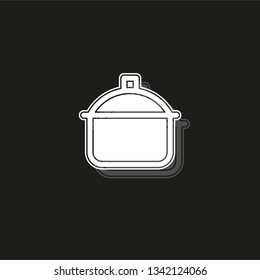 vector cooking pot - kitchen utensil, food cooking kitchenware illustration